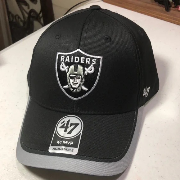 Las Vegas Raiders NFL ‘47 MVP Adjustable Football Hat Cap Men’s OSFA Oakland - Picture 1 of 6